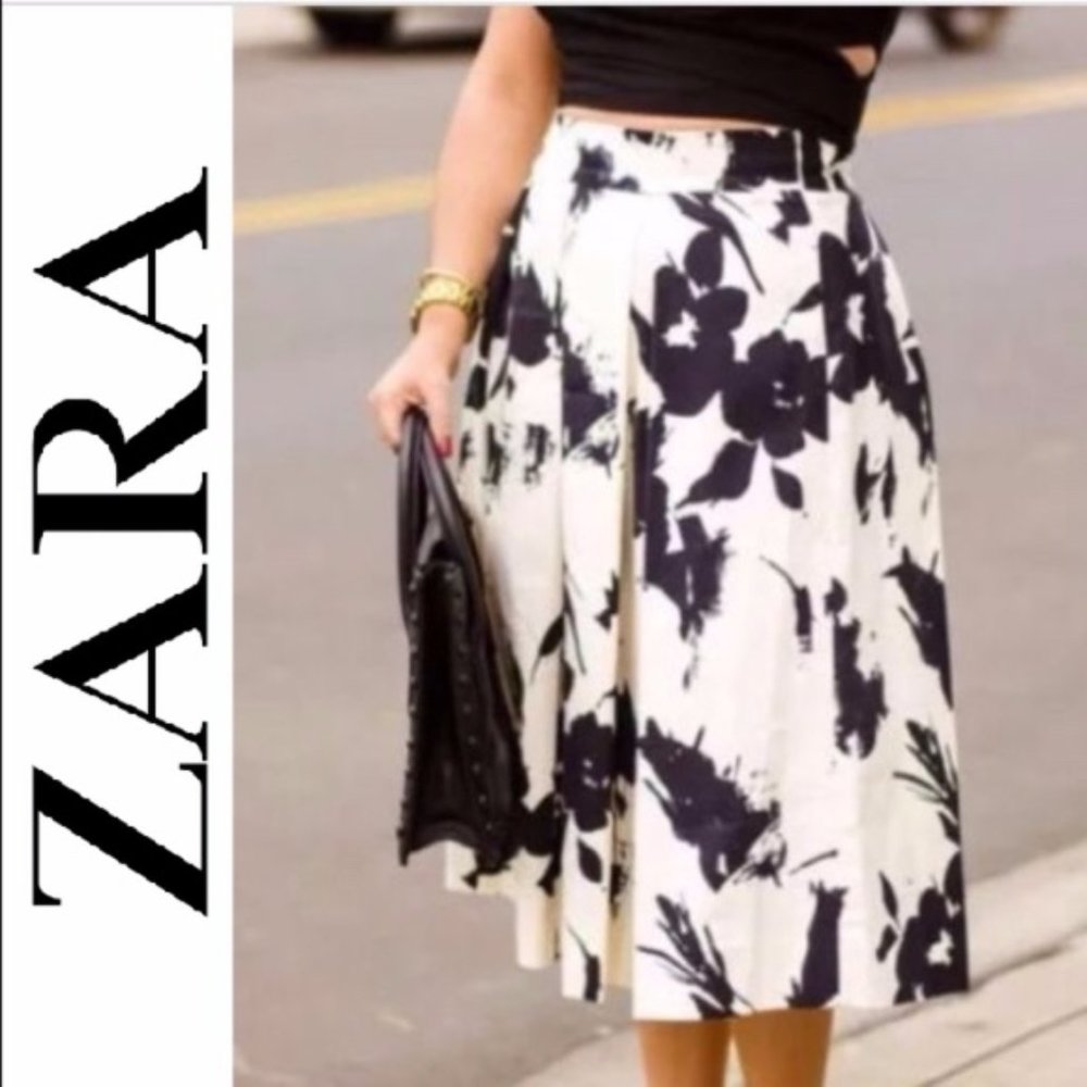 Zara Floral Midi Skirt